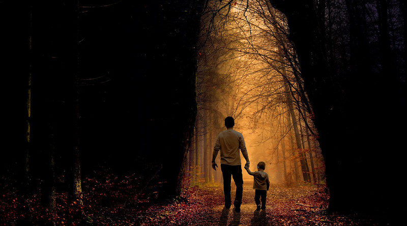 Nature Climate Change Father Son Walk Child Boy Family Parent People