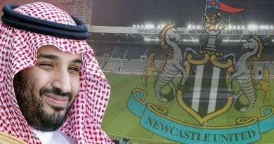 Montage of Saudi Arabia's Crown Prince Mohammed bin Salman and British soccer club Newcastle United.