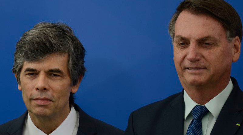 Brazil's President Jair Bolsonaro (right) with new Health Minister Nelson Teich. Photo Credit: Marcello Casal Jr., Agencia Brasil (ABr)
