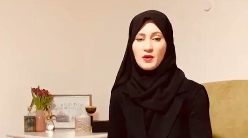 Asma Arian, the wife of detained Qatari royal Sheikh Talal Al-Thani. Photo Credit: Twitter https://twitter.com/asma_germany Screenshot of