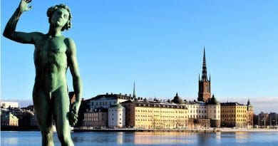 Stockholm Sweden Statue Architecture Buildings Water Sea Himmel