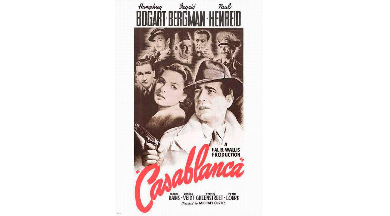 Casablanca (1942) had a male director, male producer, three male screenwriters, and seven featured male actors. CREDIT Bill Gold
