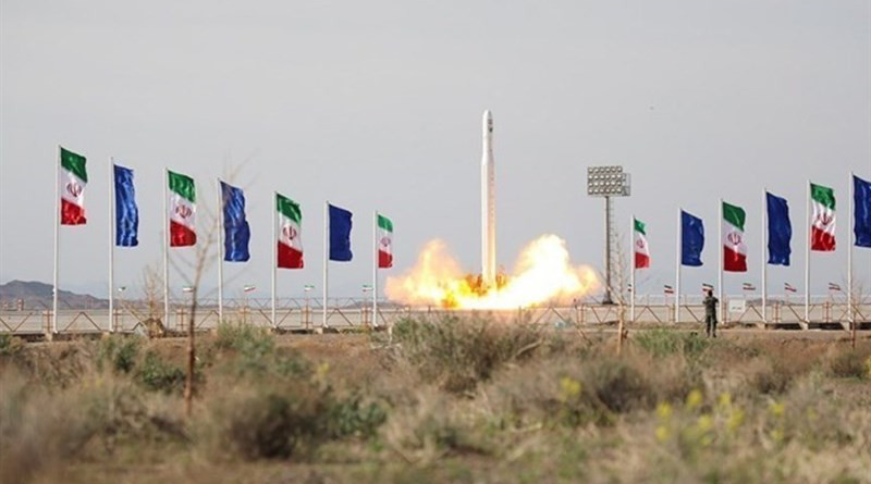 Iran launches Noor-1 satellite. Photo Credit: Tasnim News Agency