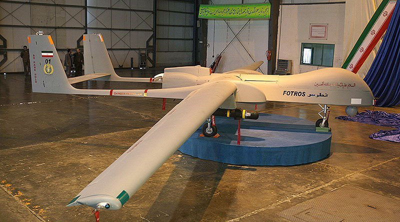Iran's new Unmanned Aerial Vehicle (drone), dubbed Fotros. Photo Credit: Tasnim News Agency