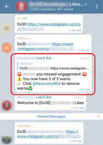 Automated reminder to a member of a pod group telling them to continue reciprocating the other members' posts.  CREDIT NYU Tandon School of Engineering