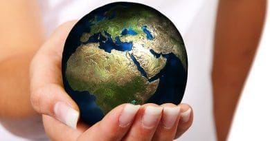 Woman Hand Earth Globe Europe Africa Asia Ball