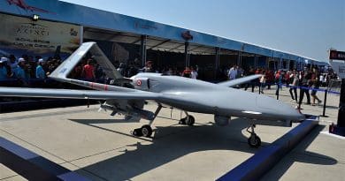 File photo of Turkey's unmanned aerial vehicle Bayraktar TB2 (drone). Photo Credit: CeeGee, Wikipedia Commons