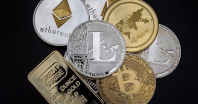 Cryptocurrencies Bitcoin Cryptocurrency Concept Blockchain Money Litecoin