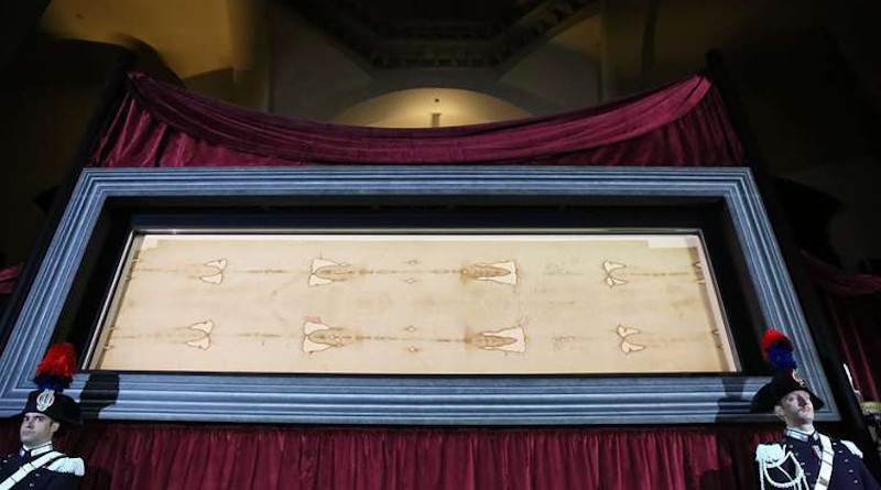 The Shroud of Turin in June 2015. Credit: Bohumil Petrik/CNA.