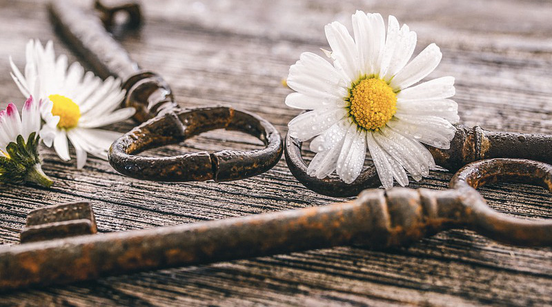 Mother Day Daisy White Key Antique Mood Love Symbols