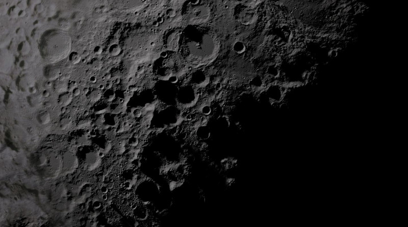 The heavily cratered surface of the Moon's South Pole. CREDIT: NASA/Goddard Space Flight Centre Scientific Visualization Studio
