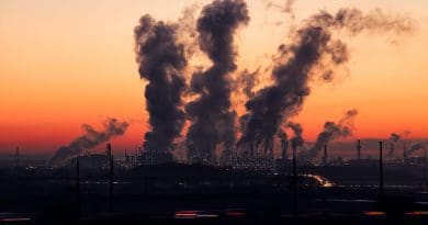 Power Plant Industry Sunrise Air Pollution