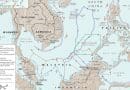 Detail of map showing maritime claims in South China Sea
