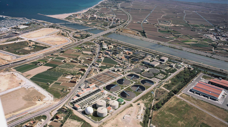 Wastewater treatment plants in the Valencia metropolitan area in Spain.