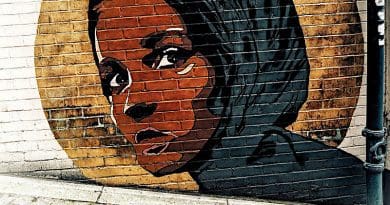 Street Wall Art Muslim Female Head Lady London