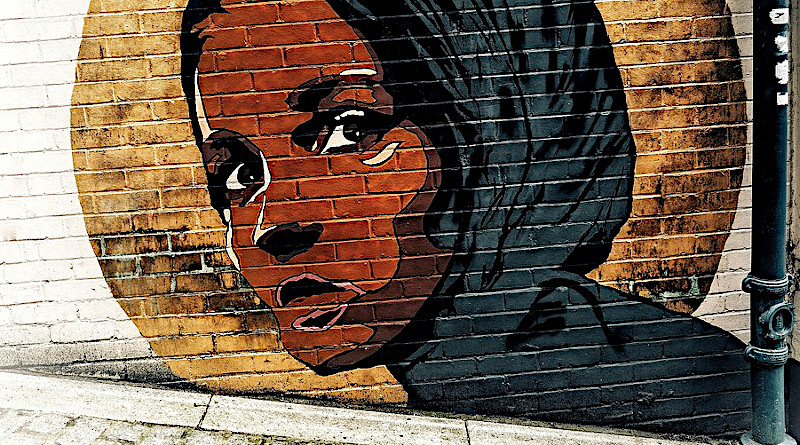 Street Wall Art Muslim Female Head Lady London