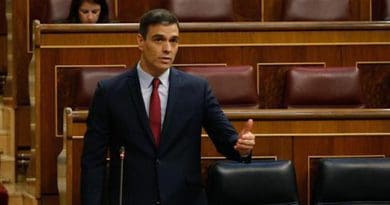 Spain's Prime Minister Pedro Sánchez speaking in Lower House of Congress. Photo Credit: Congreso de los Diputados