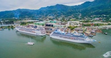 Cruise ships in Seychelles. Photo Credit: Seychelles Ports Authority