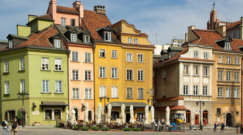 Poland Warsaw Old Town Facades Architecture