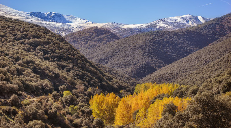 sierra nevada granada spain mountains Autumn Landscape Trees Leaves Forest Lugros