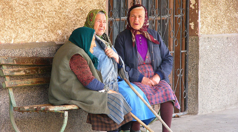 Bulgaria Village Women Peasants Hiking Smolsko