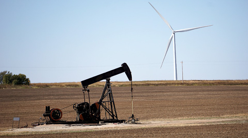 Pumpjack Renewable Wind Power Turbine Oil Oil Well Energy Environment