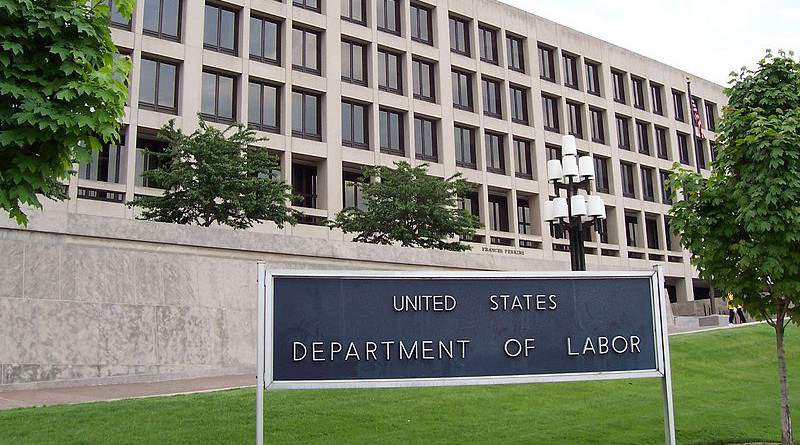 The Frances Perkins Building of the U.S. Department of Labor headquarters in Washington, D.C.. Photo Credit: Ed Brown, Wikipedia Commons
