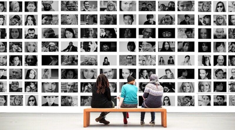 Globalization Human Observer Exhibition Photomontage Faces