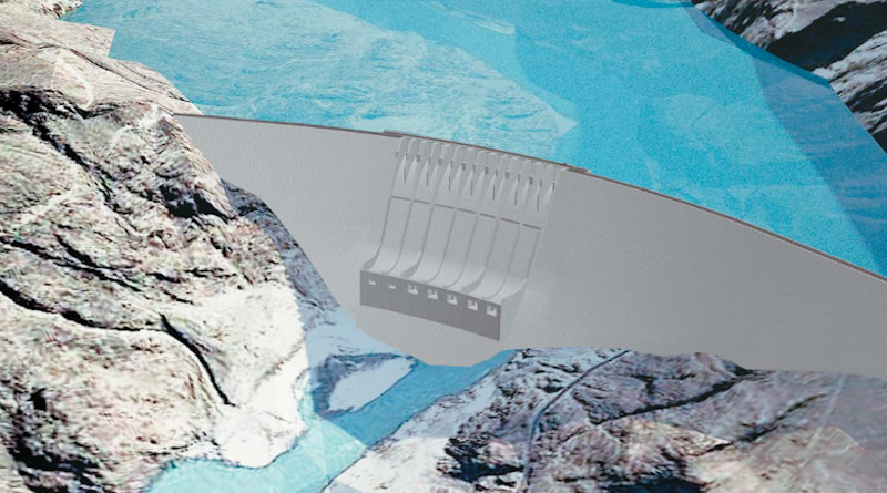 An illustration of the Diamer Basha Dam project. Credit: Pakistan Water & Power Development Authority (WAPDA)