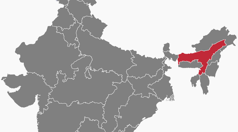 Location of Assam in India. Credit: Wikipedia Commons