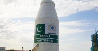 Pakistan's Remote Sensing Satellite-1 (PRSS-1) launched in China. Photo Credit: SUPARCO