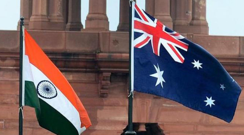 Flags of India and Australia. Source: YouTube screenshot