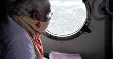 The Prime Minister, Shri Narendra Modi makes an aerial survey of Amphan Cyclone affected areas in Odisha, India. Photo Credit: India PM Office