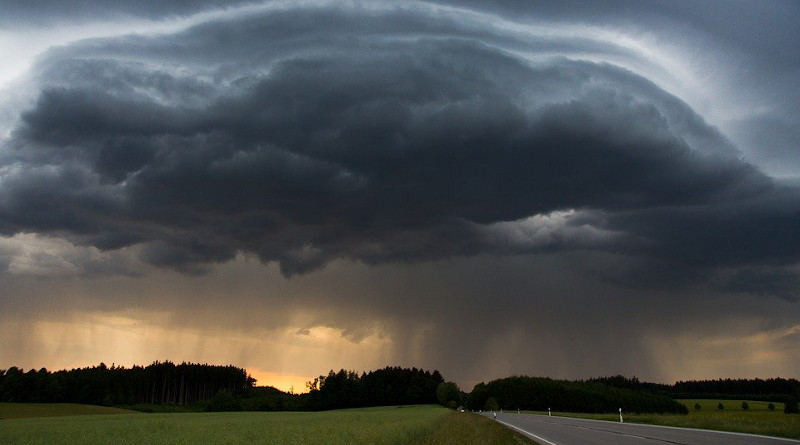 Thunderstorm in Bavaria, Germany