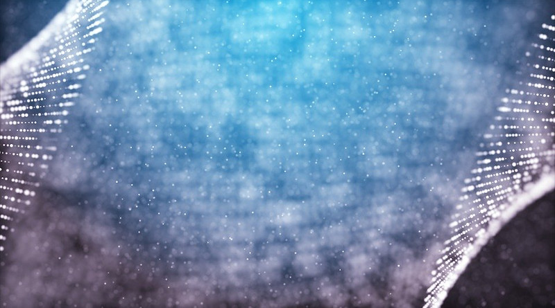 Dots Grid Form Blue Abstract Background