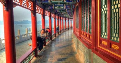 China Corridor Beihai Temple Forbidden Palace Beijing