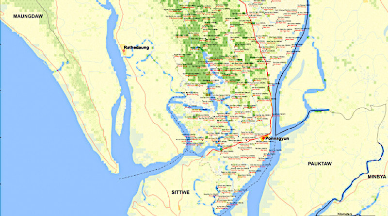 Ponnagyun Township of Sittwe District in the Rakhine State of Myanmar.