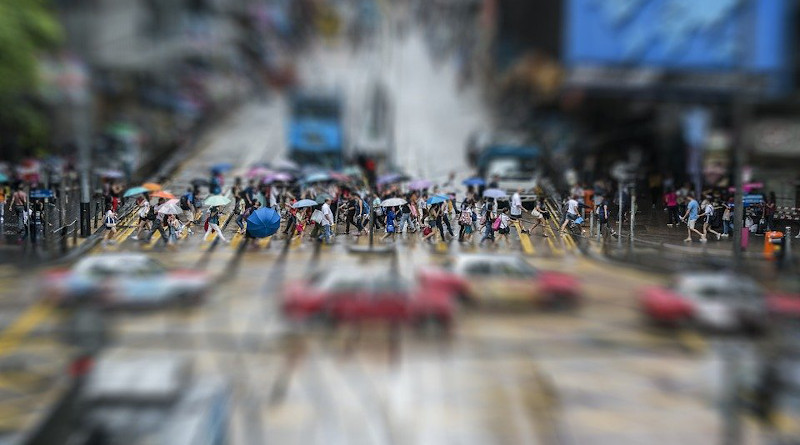 Crowd Hong Kong Human Big City China Urban