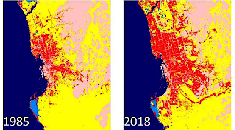 Sattelite images show changes in the urban land cover over Jeddah during the past three decades. © 2020 KAUST