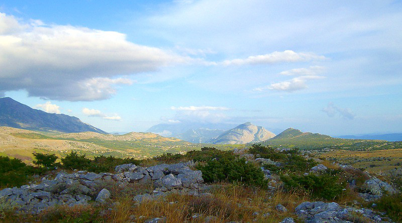 Landscape Nature Mountains Stones Sky Clouds Croatia