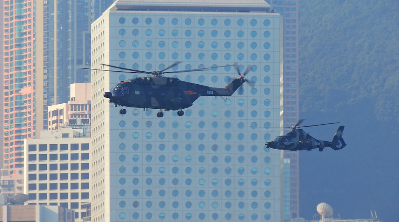 China Hongkong Helicopter Army Asian Hong Kong Victoria