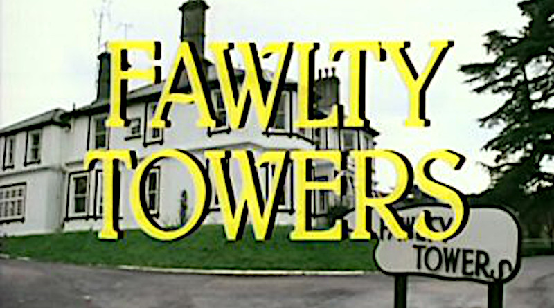 Title card of British TV series Fawlty Towers. Credit: Wikipedia Commons