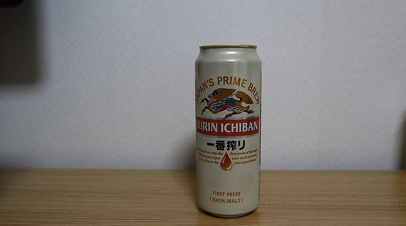 A can of Kirin Ichiban. Photo Credit: Shingieun, Wikipedia Commons