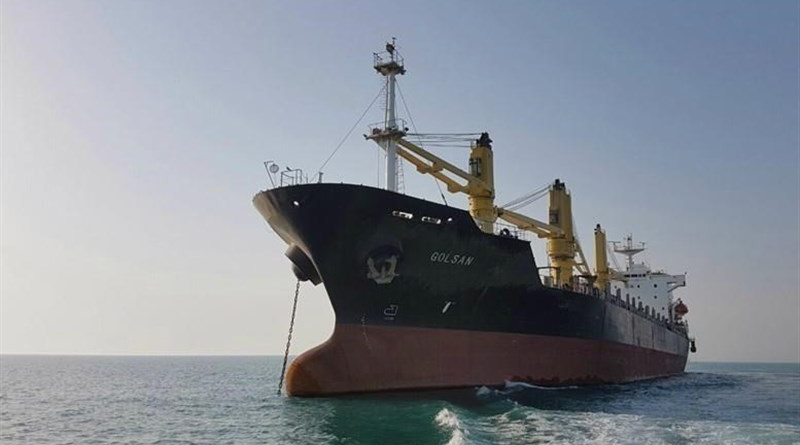 File photo of Iranian ship Golsan. Photo Credit: Tasnim News Agency