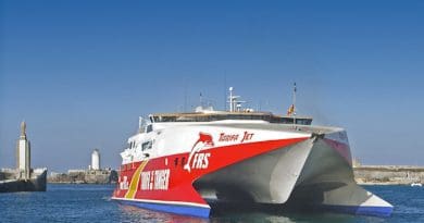 Spain's Tarifa Jet ferry. Photo Credit: Maddmaxx, Wikimedia Commons