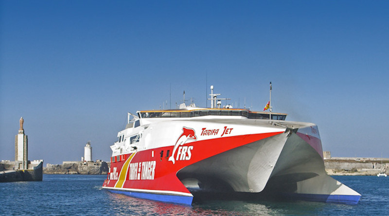 Spain's Tarifa Jet ferry. Photo Credit: Maddmaxx, Wikimedia Commons