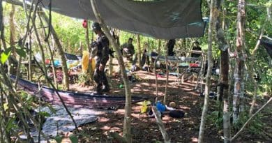 Philippine soldiers secure an area where they encountered Abu Sayyaf bandits in Patikul, Sulu province, on the day a long-held Dutch hostage was shot as he tried to escape the militants during a firefight, May 31, 2019. Joint Task Force Sulu Handout