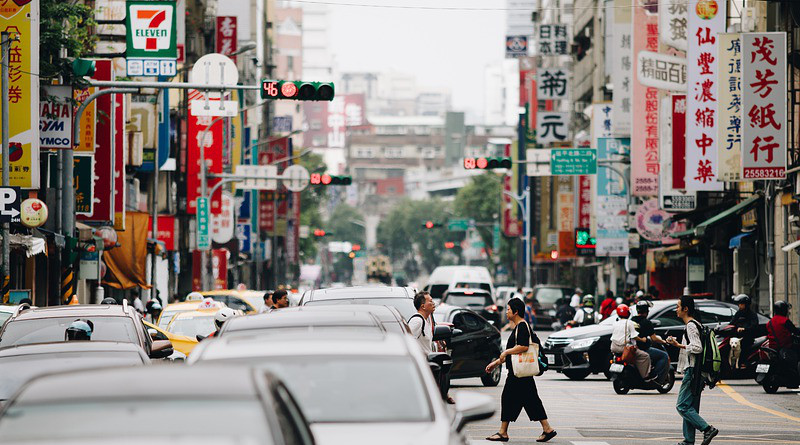 Taipei Taiwan City Cityscape Asia People Street