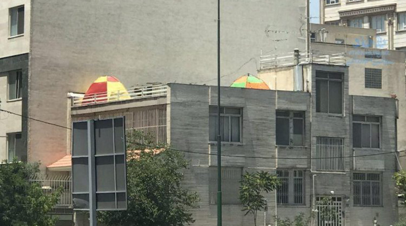 Rooftop sleeping in Tehran, Iran. Image from state-run media.