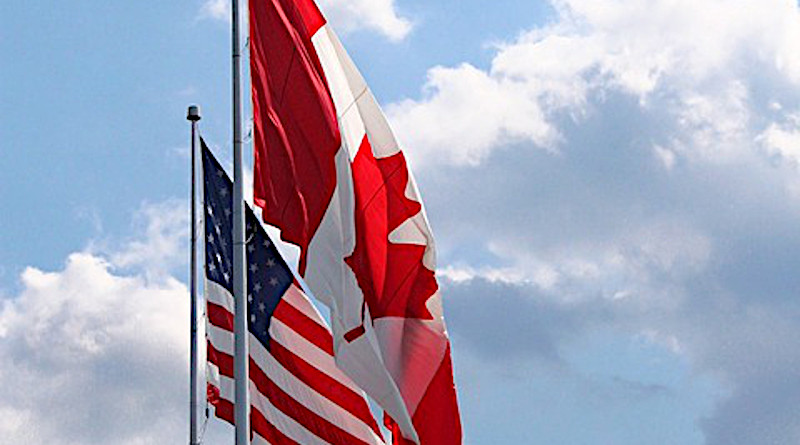 Canadian Flag Usa Border Day Canada Red